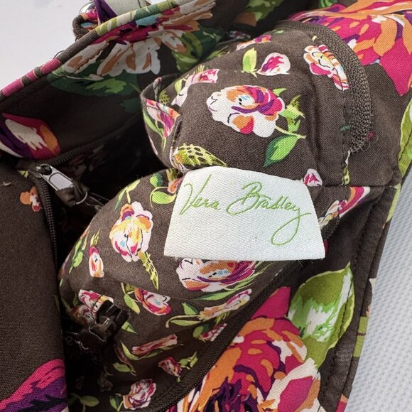 Vera Bradley English Rose Quilted Shoulder Bag Purse Wallet Set Floral Retired - Picture 10 of 16